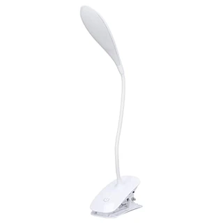 Lâmpada de leitura de LED, fácil de usar, luminária de mesa com clipe, controle de toque, pescoço flexível de 360° para proteção ocular