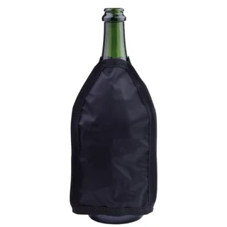 Wine Cooler Térmico Bolsa Com Gel Ideal Para Garrafa De Vinho e Espumante Mantém a Bebida Gelada Por Até 2 Horas (Preto)