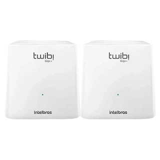Kit Roteador Wi-Fi Mesh com 2 Unidades Twibi Giga+ Branco Intelbras