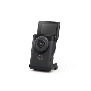 Canon Câmera Vlog PowerShot V10 para criadores de conteúdo, lente grande angular de 19 mm, sensor CMOS de 1 polegada, vídeo 4K, rastreamento facial, microfone embutido, estabilização de imagem, webcam, transmissão ao vivo, preta