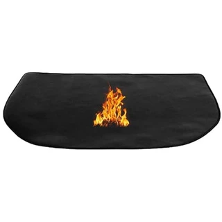 BESTORI Tapete para churrasqueira ao ar livre à prova de fogo à prova de fogo tapete protetor de pátio para churrasqueira a gás carvão e churrasqueiras elétricas 100 x 150 cm, preto