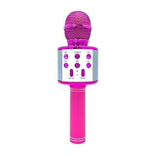 Strachey Máquina De Karaokê,Microfone sem fio para gravação de canto com luzes LED coloridas Microfones BT de mão Microfone de karaokê infantil Reprodutor KTV doméstico