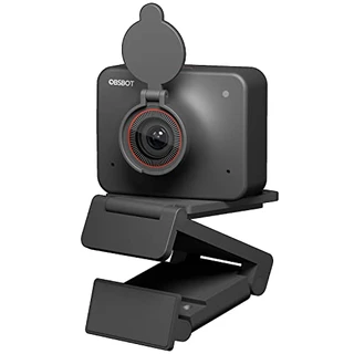 OBSBOT Conheça a webcam 4K alimentada por IA, enquadramento e foco automático, webcam com microfone, bokeh de fundo, 60 FPS, correção de pouca luz HDR, modo de beleza, webcam para