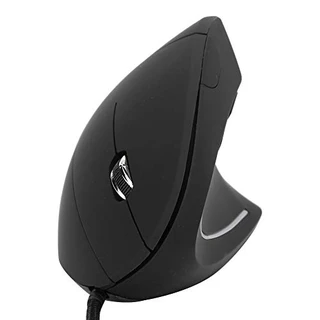 ASHATA Mouse vertical com fio, mouse vertical ergonômico, colorido, recarregável, mouse receptor USB, mouse ABS com fio de escritório para laptop, desktop, PC