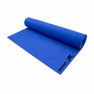 Tapete para Yoga em EVA Muvin Light - Tamanho 180cm x 50cm x 0,4cm - Indicado para iniciantes - Pilates, Estúdio Yoga, Ginástica e Treino (Azul)