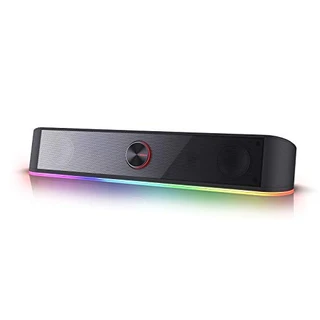 Redragon GS560 RGB Desktop Soundbar, alto-falante de computador de 2.0 canais com barra de iluminação dinâmica, sincronização de luz de áudio/monitor, retroiluminado com controle de