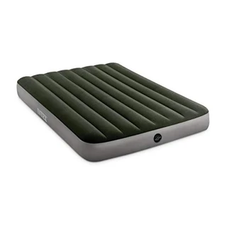 INTEX 64778E Dura-Beam Standard Prestige Air Mattress: Fiber-Tech – Tamanho completo – Bomba de bateria portátil – Altura da cama de 25,4 cm – Capacidade de peso de 272 kg verde