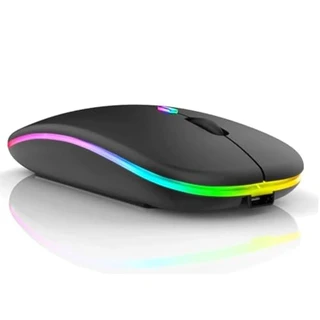Mouse Sem Fio Recarregável Wireless Optico Led Rgb Ergonômico Premium