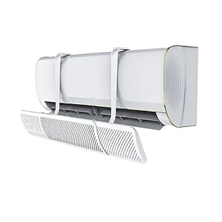 SOU FOTO Windbree Defletor para Ar Condicionado Split Direcionador de Saída de Fluxo de Ar e Vento com Ajuste de Ângulo | Universal Tamanho Ajustável de 56cm a 90cm | Modelo WB-03 Branca