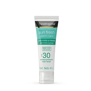 Fresh Protetor Solar Facial Para Pele Oleosa Derm Care Sem Cor FPS 30,40g