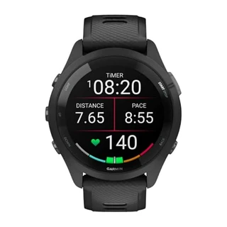 Garmin Smartwatch de corrida Forerunner 265, visor AMOLED colorido, métricas de treinamento e informações de recuperação, preto e cinza claro