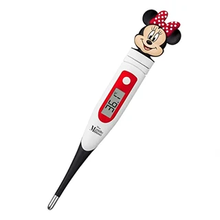 Multilaser Termômetro Digital Ponta Flexível Disney Minnie Desligamento Automático Mede a Temperatura em 1 Minuto – HC079, Branco