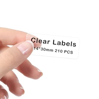 NIIMBOT Fita para etiquetadora – 14 x 30 mm (0,55" x 1,18" (14 x 30 mm) Etiquetas transparentes à prova d'água e autoadesivas para impressora - Adequado para máquina de fita de etiqueta D11/D101/D110 (transparente)