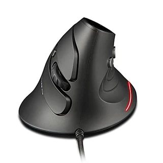 Henniu T-30 Mouse óptico com fio Rato vertical USB Com fio para jogos Mouse ergonômico de 6 teclas com 4 DPI ajustáveis para PC laptop