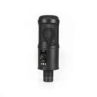 C3Tech Microfone Streaming MI-50BK Preto - Conexão USB, Microfone profissional Condensador, Plug and Play, gravações de altíssima qualidade, livre de ruídos