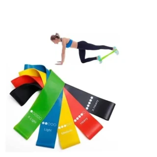kit 5 faixa elastica exercicios treino academia fitness mini band extensor yoga pilates
