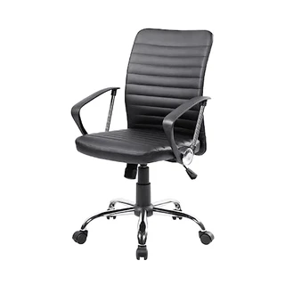Cadeira Presidente de Escritorio Giratoria FoxOffice C161W PU - Preta