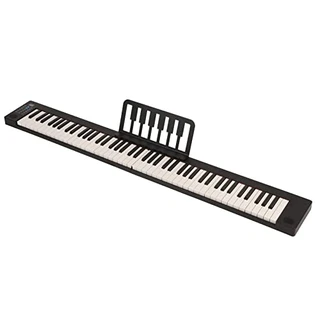 Piano dobrável, 88 teclas de tamanho completo teclado piano alto-falante embutido Bluetooth função MIDI Piano elétrico portátil com pedal de sustentação, bolsa de piano, estante de música Plugue dos EUA