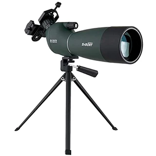 SVBONY SV28 mira para spotting com tripé, 25-75x70, angulado, impermeável, alcance de alcance, com adaptador de telefone, compacto, de alta potência, para tiro no alvo, observação de pássaros, caça, estrelas estreladas, visualização da vida selvagem