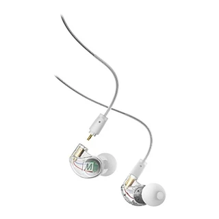 MEE audio Fones de ouvido intra-auriculares M6 PRO para músicos, modelo de 2ª geração com som atualizado, ganchos de memória e cabos substituíveis, fones de ouvido profissionais com isolamento de ruído, 2 cabos incluídos (transparente)