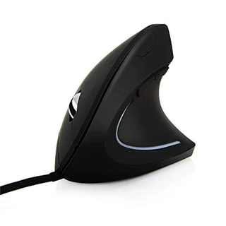 HELYZQ Mouse vertical com fio, mão direita, mouse ergonômico para jogos 800 1200 1600 DPI, USB, pulso ótico, mouses saudáveis para computador PC