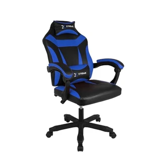 Cadeira Xtreme Gamers Supra Giratória Reclinável Altura Ajustável Preta e Azul