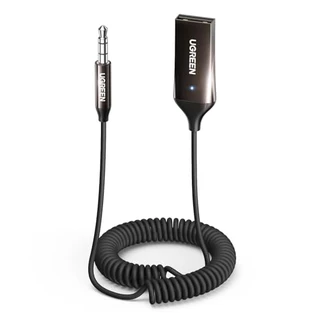 UGREEN Adaptador Bluetooth 5.3 para entrada auxiliar de carro - receptor com microfone embutido para chamadas viva-voz, compatível com alto-falante de carro e áudio doméstico