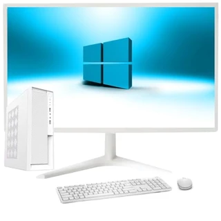 Computador Branco Completo Compacto Intel Core i7, 16GB de memória, SSD 1TB, Windows 10, Monitor LED 24" - 3green Slim 3GS-0123