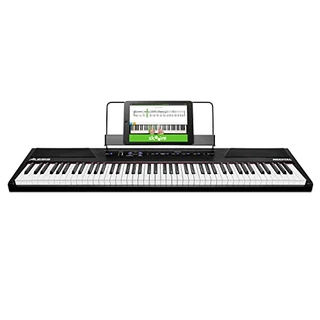 Alesis Recital – Piano/Teclado Digital Elétrico com 88 Teclas Semiponderadas, Fonte de Alimentação, Alto-falantes Embutidos e 5 Vozes Premium (Exclusivo da Amazon)