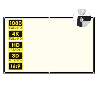 Salange Tela projetor, Tela de Projeção Reflexiva Anti-luz, Ângulo de visão de 160°, 16: 9 HD 4K 3D Tela para Projetor, Cinema em Casa e Ar Livre (84 Polegadas)