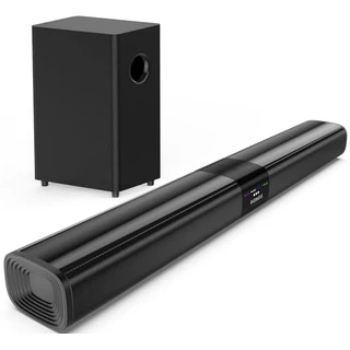 Saiyin Sound Bar with Subwoofer, 24 Inch Soundbar for TV, Sound Bars for TV with Optical, HDMI(ARC), AUX Inputs, Detachable Bluetooth Surround Sound System for TV