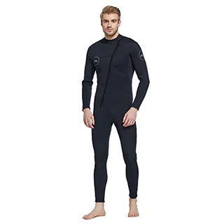 Roupa neoprene masculina 3 mm neoprene termica surf masculino Adequado para mergulho natação (M, Preto-05)