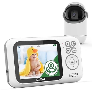 Babá Eletronica Câmera, TakTark 3.2" Vídeo Monitor de Câmara para Bebés, Visão noturna, Áudio 2 vias, Detecção de som VOX, Sensor de Temperatura Ambiente