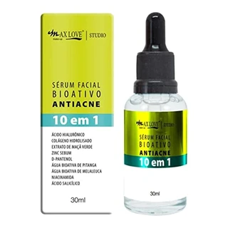 Serum Facial Bioativo Antiacne Antioleosidade Max Love, 30 ml (Pacote de 1)