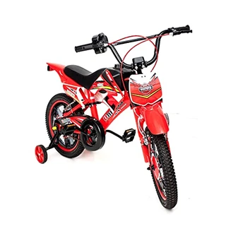 B07PK4ZCSV - Bike Moto Cross Vermelha Aro 16, Uni Toys, 90