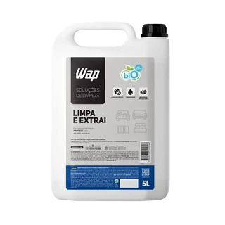WAP Detergente Limpador Para Extratoras Limpa E Extrai 5L Com Fragrância E Sem Espuma Branco E Azul