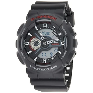 Casio Relógio masculino G-Shock Ana-digi World Time Black Dial #GA110-1A [Relógio], Preto, OneSize, Relógio de quartzo, cronógrafo, digital, relógio de mergulho, movimento de quartzo