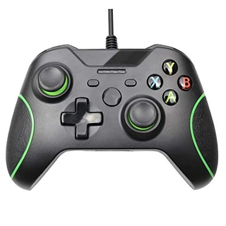 Controle com Fio para Xbox One com Vibração Dupla, de 3,5 mm para PC Windows 7/8/10 Xbox One, HNQH