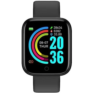 Relogio Inteligente Smartwatch D20 Y68 Bluetooth Compatível Com IOS e Android - TYDA (PRETO)