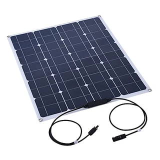 Painel Solar Semi Flexível de 80 W, Módulo de Energia Solar Monocristalino, Carregador de Bateria para Baterias de Chumbo-ácido de 12 V, para Cabines de Trailer, Barracas