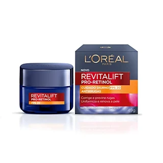 L'Oréal Paris Creme Facial Antirrugas Revitalift Pro Retinol Cuidado Diurno FPS20, 49g