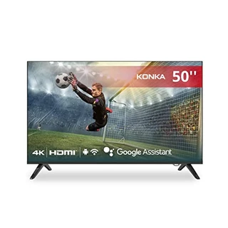Konka Smart TV LED 50" UHD 4K, Design sem bordas, comando por voz, Google Assistant e Android TV com Bluetooth KDG50