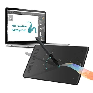 Huion Inspiroy H950P Mesas Digitalizadoras, caneta sem bateria, sensibilidade à pressão 8192 e 8 atalhos definidos pelo usuário, compatível com Mac, Linux (Ubuntu), Windows PC e Android