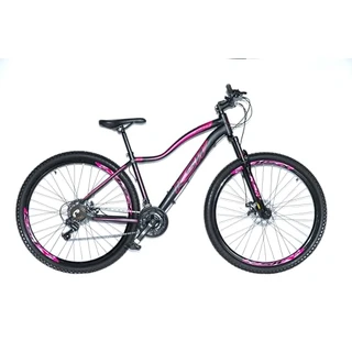 Bicicleta Aro 29 Ksw Feminina 21 Marchas Cambio Shimano Mtb (Preto/Rosa, 17)