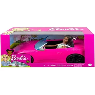 Barbie Veículo para Boneca Preta e Conversível Rosa e boneca