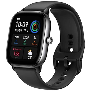 Amazfit GTS 4 mini smartwatch para homens e mulheres, Alexa GPS, rastreador de fitness com 120+ modos de exercício, duração da bateria de 15 dias, compatível com telefones Android e iPhone preto