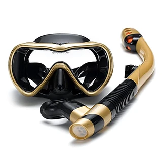 Homesen Conjunto de snorkel à prova de vazamento Óculos de mergulho de natação anti-neblina Óculos com tubo de snorkel seco de respiração fácil para mergulho com snorkel