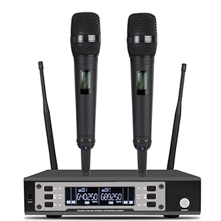 SOMLIMI original EW135G4 Sem Fio Microfone Profissional para Cantares Performances dePalco Karaoke Conferenciada lgreja Palestra (135-Preto)