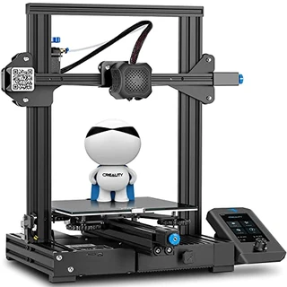 Impressora oficial Creality Ender 3 V2 3D com projeto de estrutura integrada atualizado com placa-mãe silenciosa Fonte de alimentação MeanWell e plataforma de vidro de carborundum