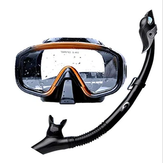 Vicfone Máscara de mergulho de silicone profissional conjunto de snorkel para uso para mergulho com snorkel para equipamento de mergulho com snorkel para esportes aquáticos